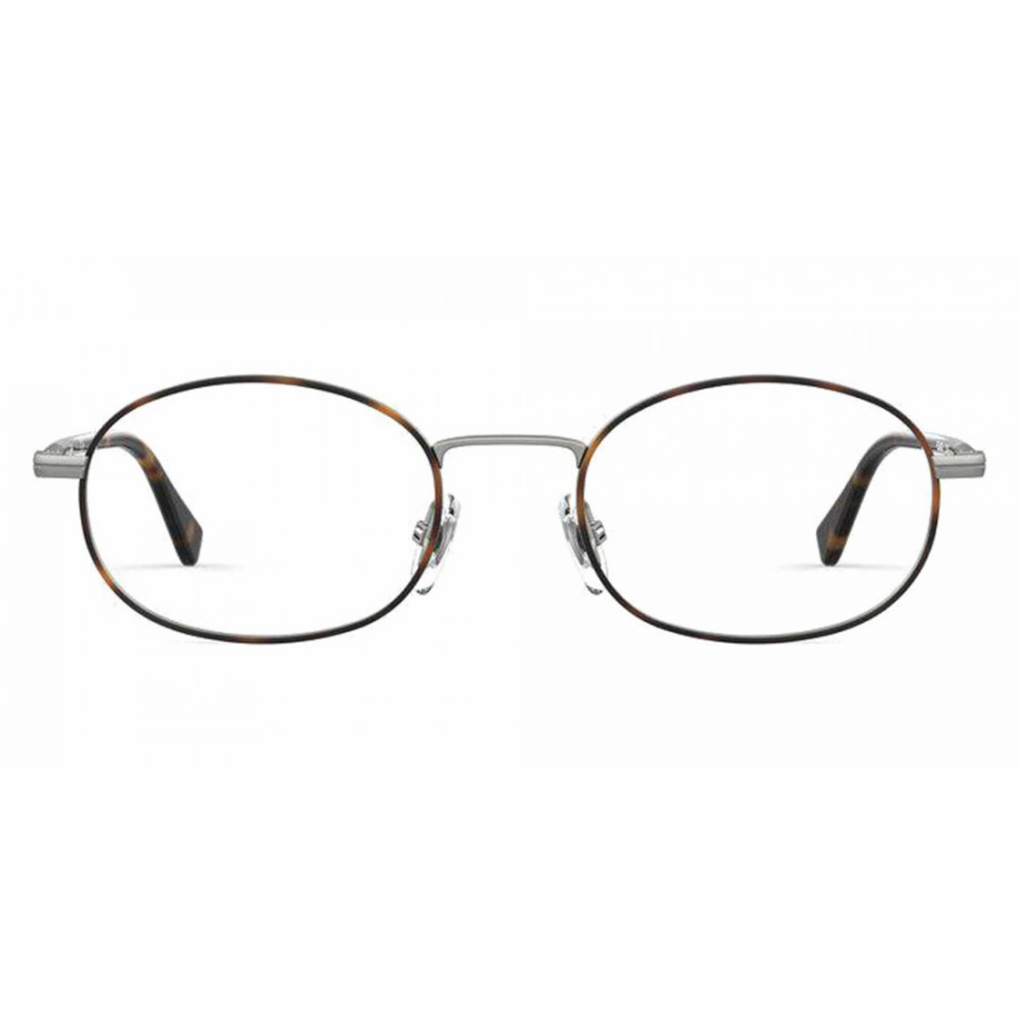 Elasta Men's Eyeglasses - Havana Grey Metal Full Rim Oval Shape Frame | E 7247 0AB8