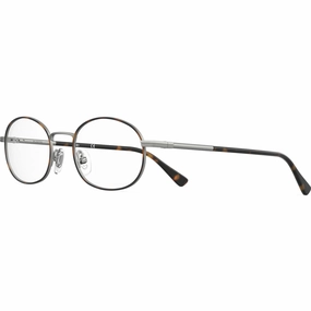 Elasta Men's Eyeglasses - Havana Grey Metal Full Rim Oval Shape Frame | E 7247 0AB8