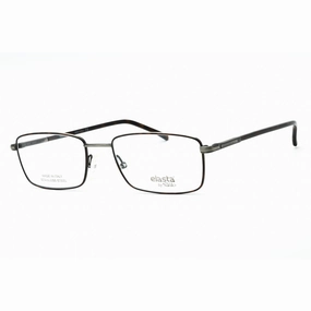 Elasta Men's Eyeglasses - Havana Grey Metal Full Rim Rectangular Frame | E 7232 AB8 00