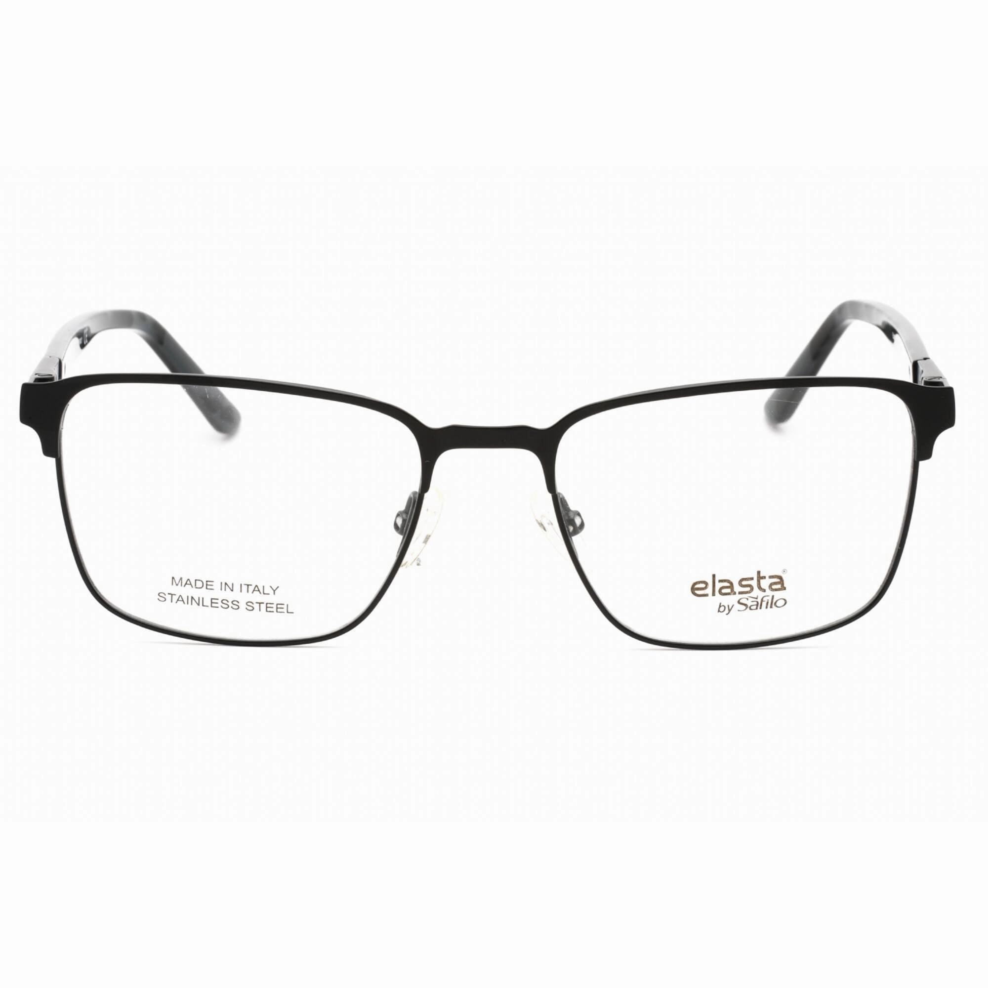 Elasta Men's Eyeglasses - Matte Black Acetate/Metal Square Frame | E 3124 0003 00