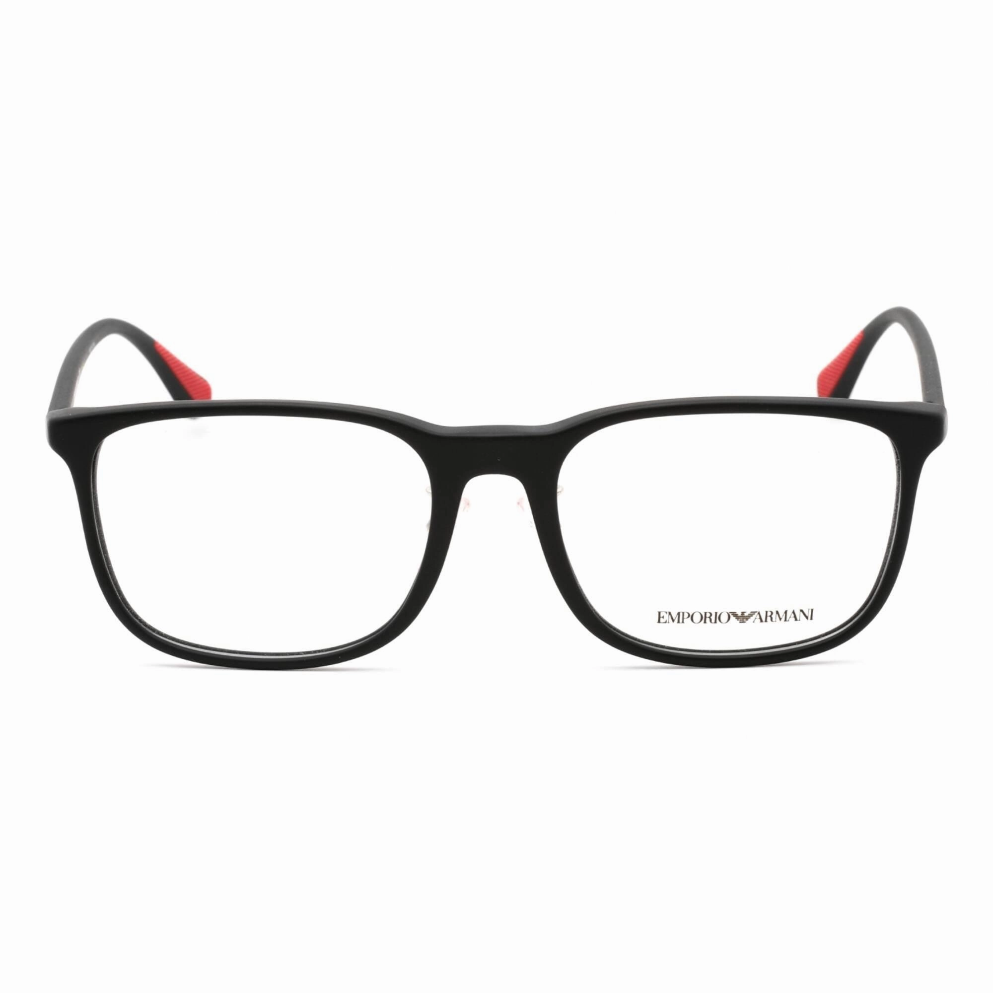 Emporio Armani Men's Eyeglasses - Matte Black Frame Clear Demo Lens | 0EA3177F 5042