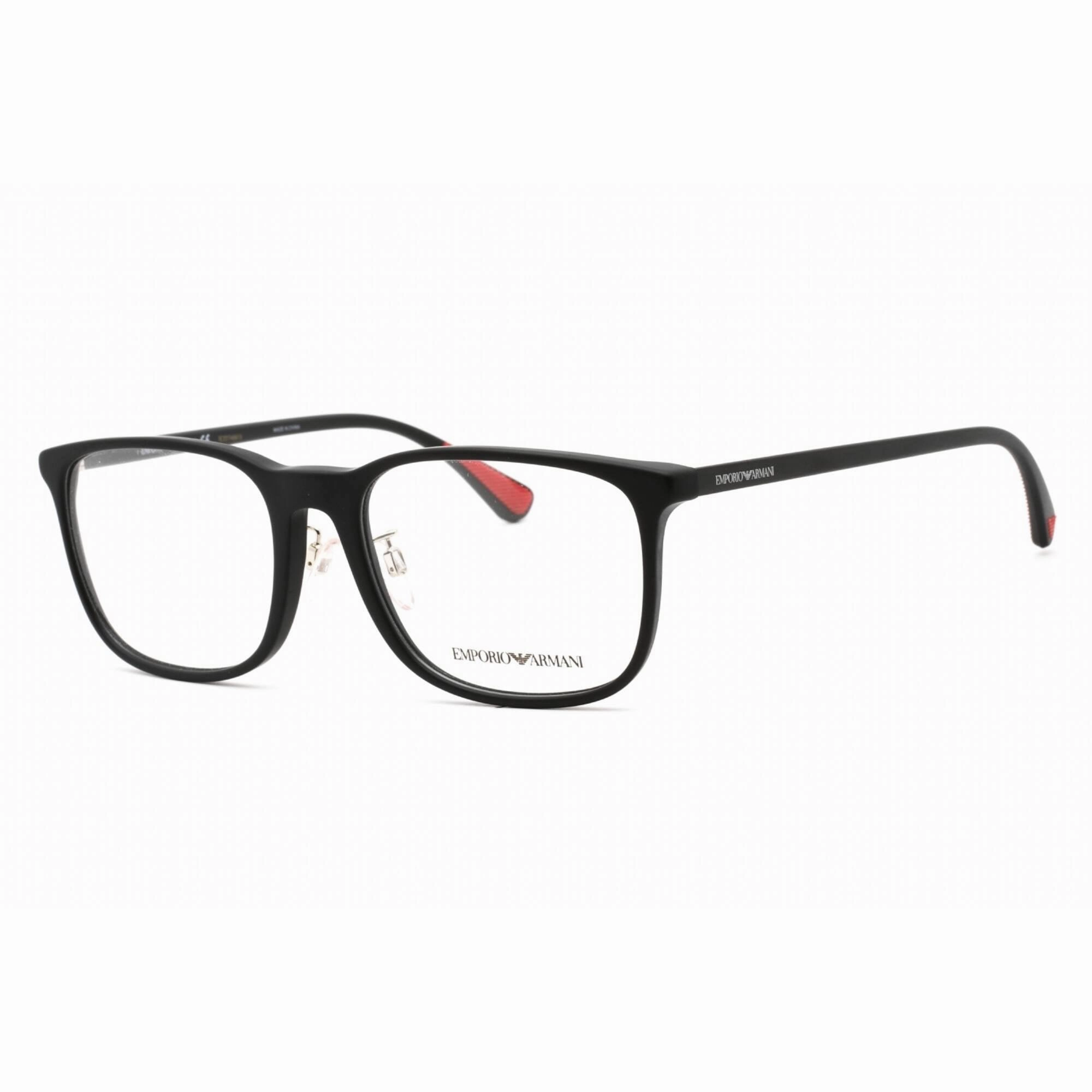 Emporio Armani Men's Eyeglasses - Matte Black Frame Clear Demo Lens | 0EA3177F 5042