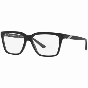 Emporio Armani Men's Eyeglasses - Matte Black Square Frame Demo Lens | 3194 5898