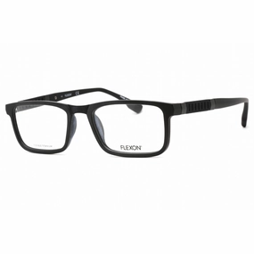 Flexon Men's Eyeglasses - Black Metal Full Rim Rectangular Frame | FLEXON E1117 001