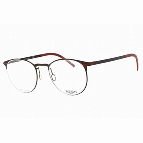 Flexon Men's Eyeglasses - Graphite Full Rim Round Frame Clear Lens | FLEXON B2000 035