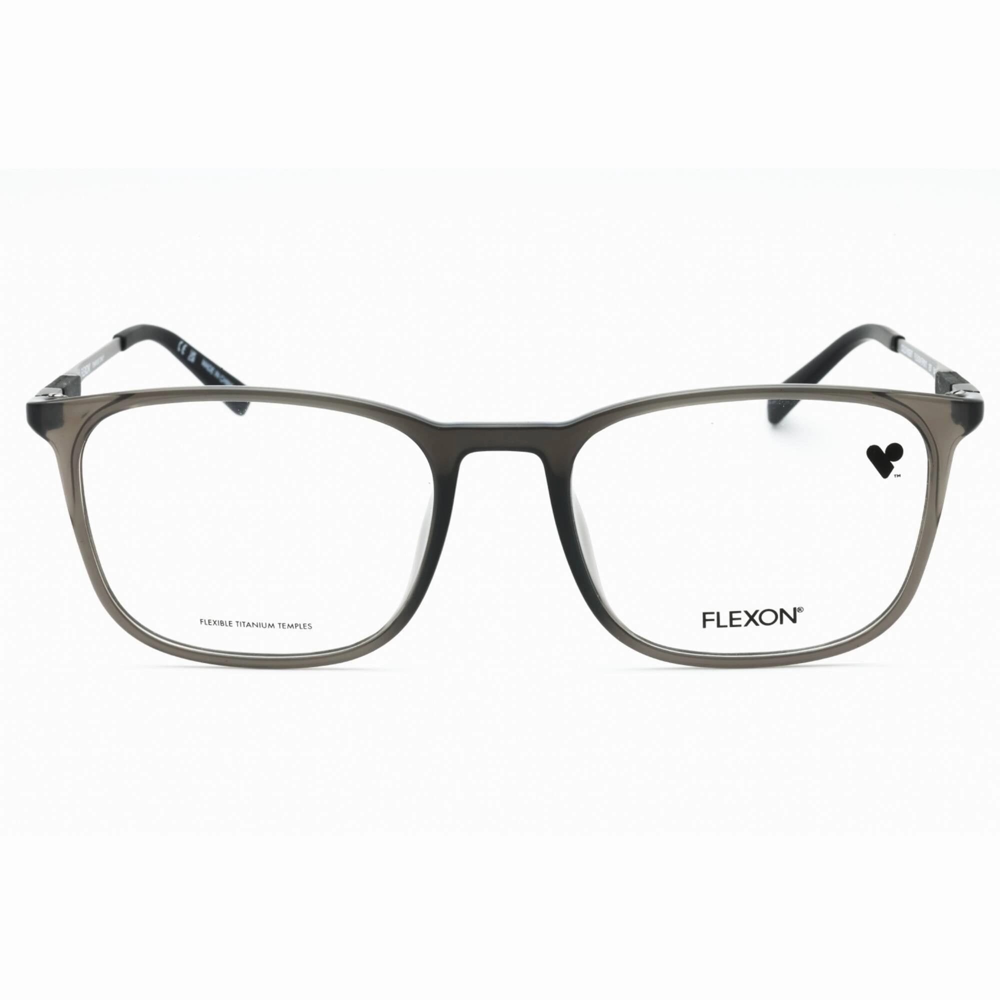 Flexon Men's Eyeglasses - Grey Crystal Full Rim Rectangular Frame | FLEXON EP8017 057