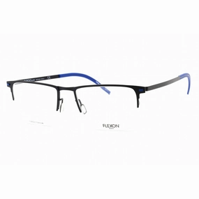 Flexon Men's Eyeglasses - Half Rim Navy Metal Rectangular Frame | FLEXON B2027 412