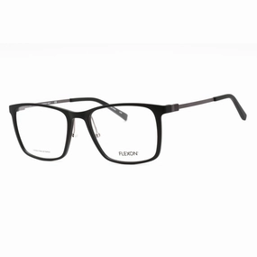 Flexon Men's Eyeglasses - Matte Black Rectangular Plastic Frame | FLEXON EP8011 002