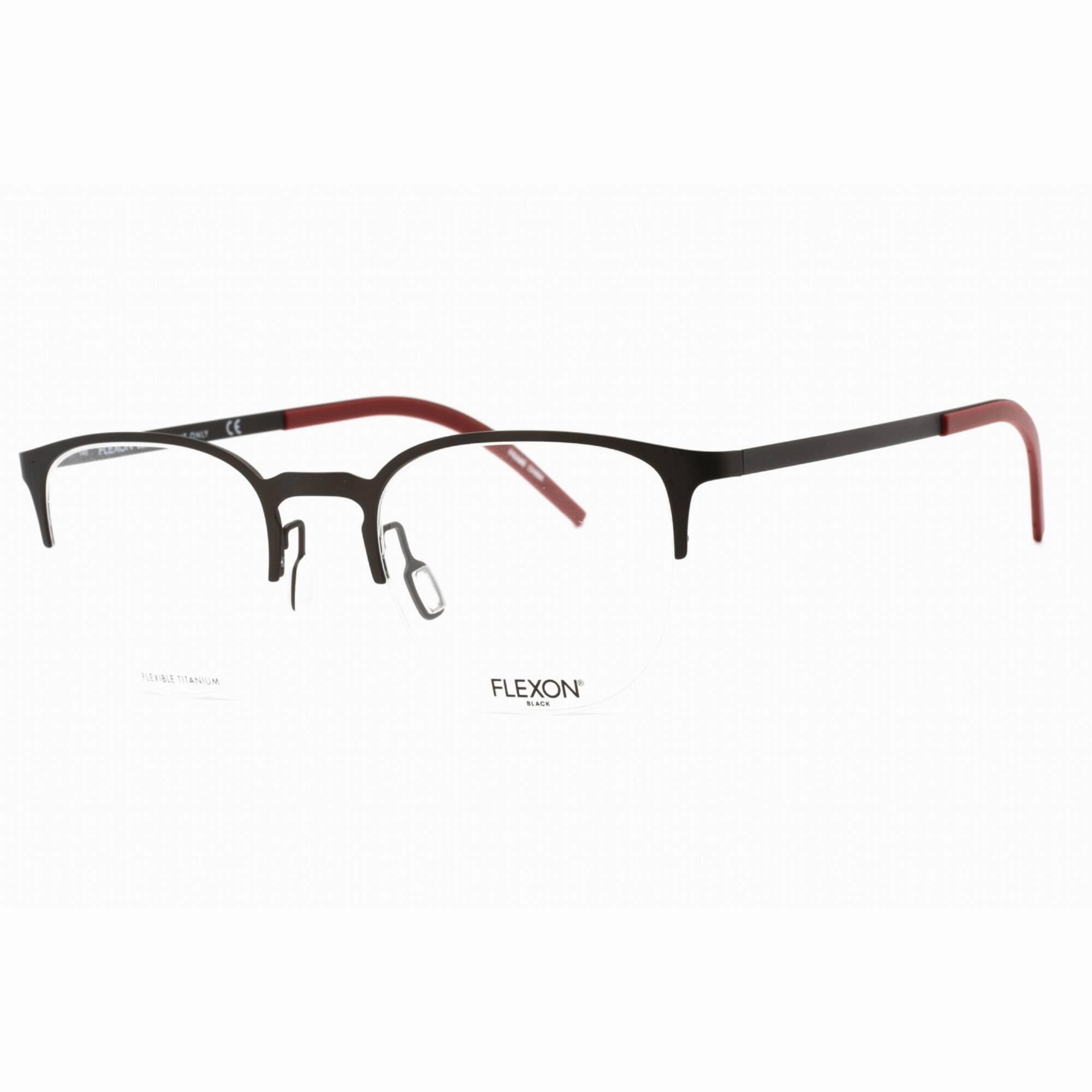 Flexon Men's Eyeglasses - Matte Graphite Half Rim Square Frame | FLEXON B2035 022