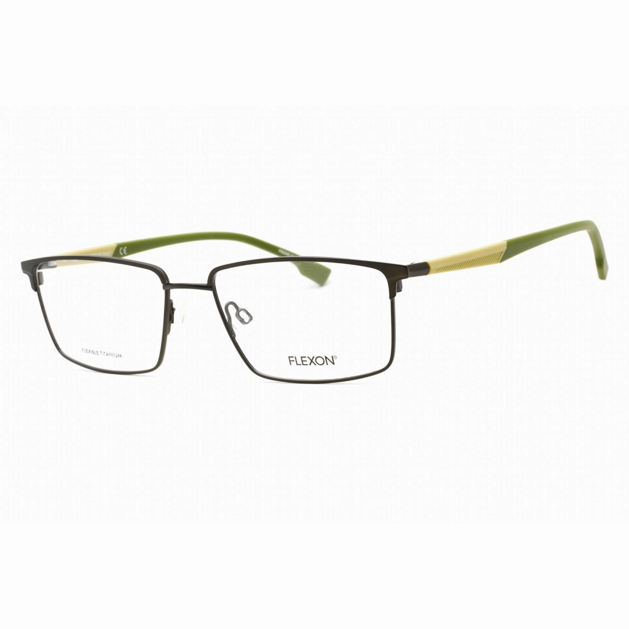 Flexon Men's Eyeglasses - Matte Olive Full Rim Rectangular Frame | FLEXON E1125 310