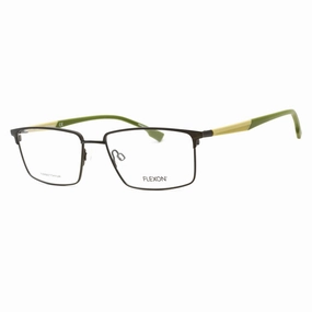 Flexon Men's Eyeglasses - Matte Olive Full Rim Rectangular Frame | FLEXON E1125 310