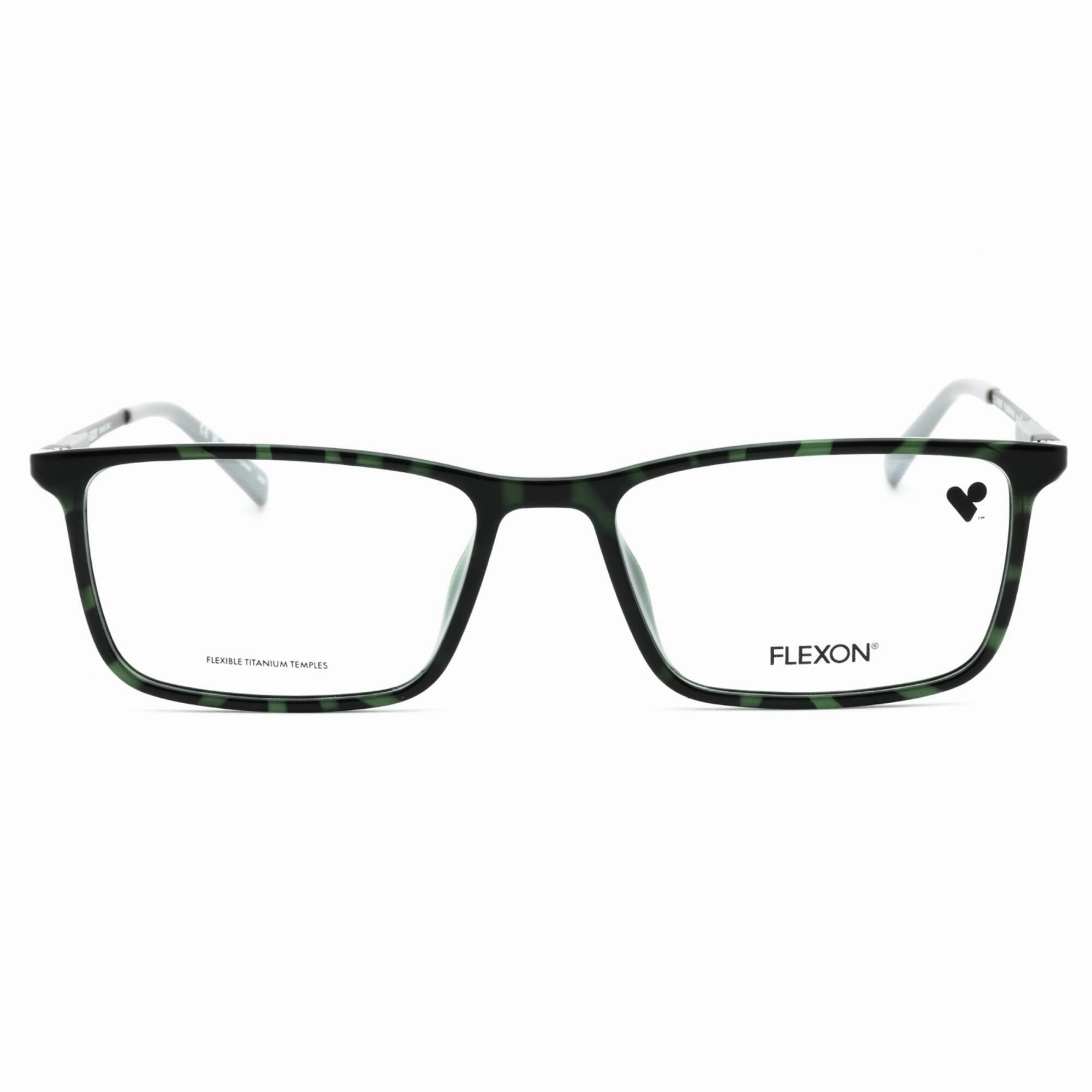 Flexon Men's Eyeglasses - Olive Tortoise Rectangular Shape Frame | FLEXON EP8018 340