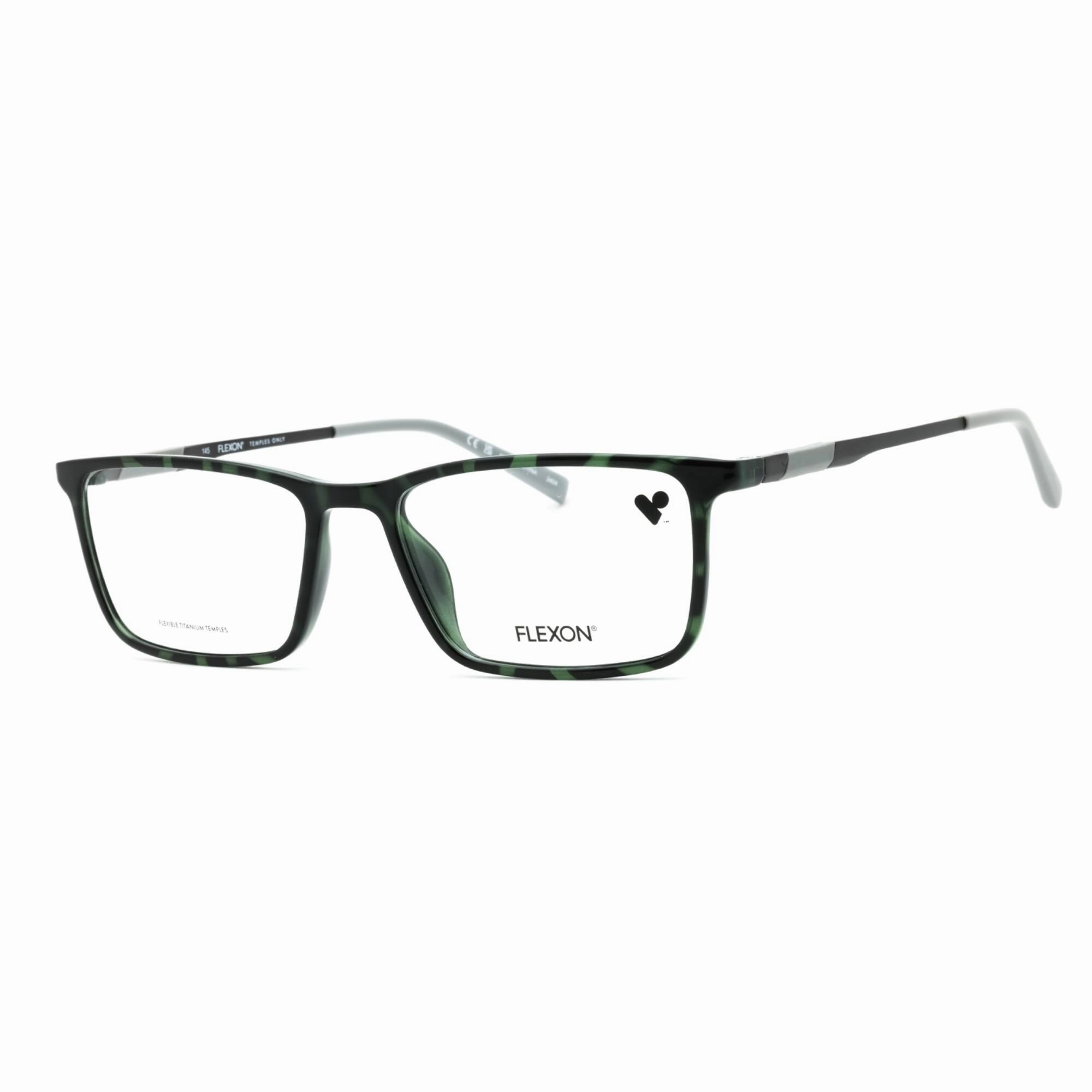 Flexon Men's Eyeglasses - Olive Tortoise Rectangular Shape Frame | FLEXON EP8018 340