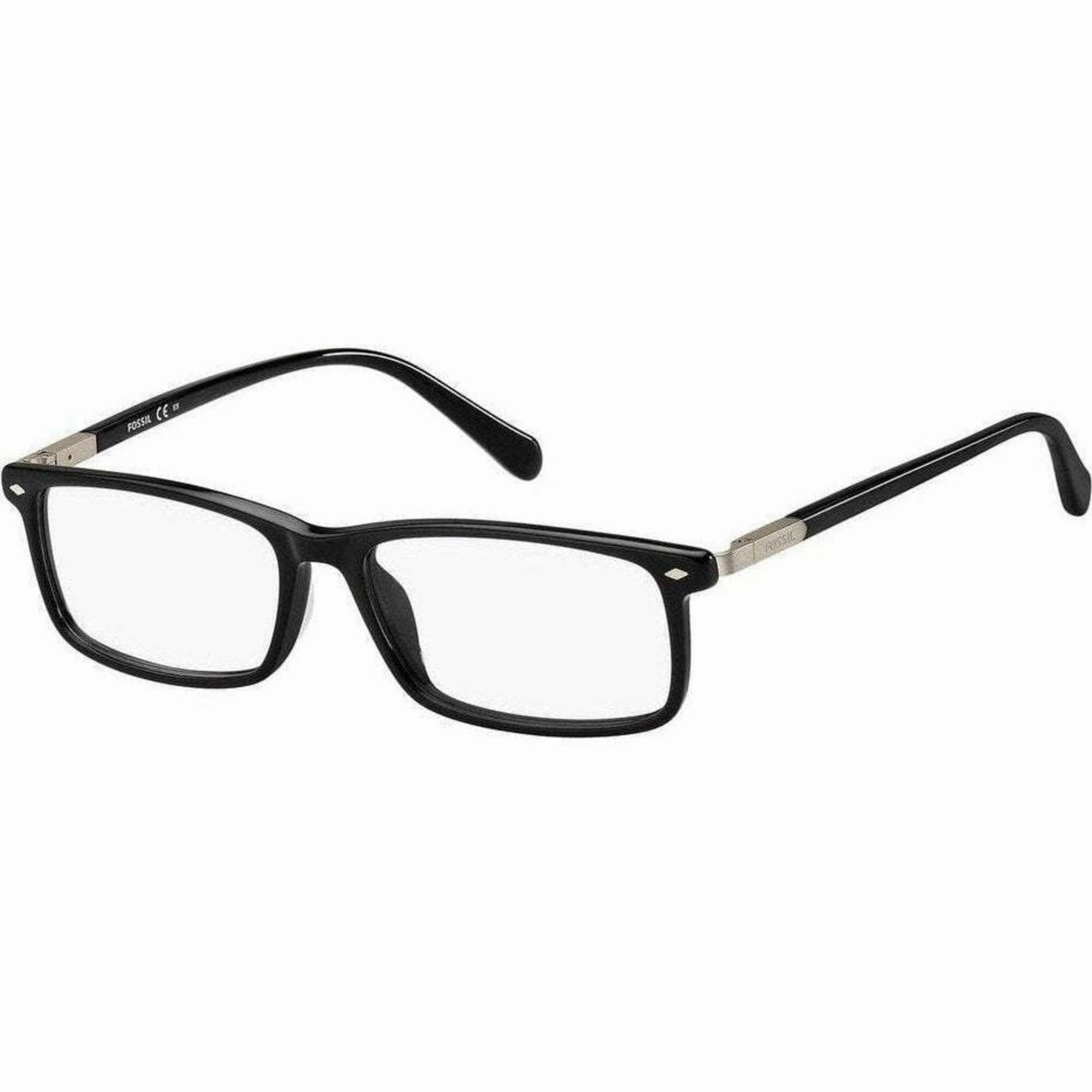 Fossil Men's Eyeglasses - Black Plastic Rectangular Frame | FOSSIL FOS 7067 807