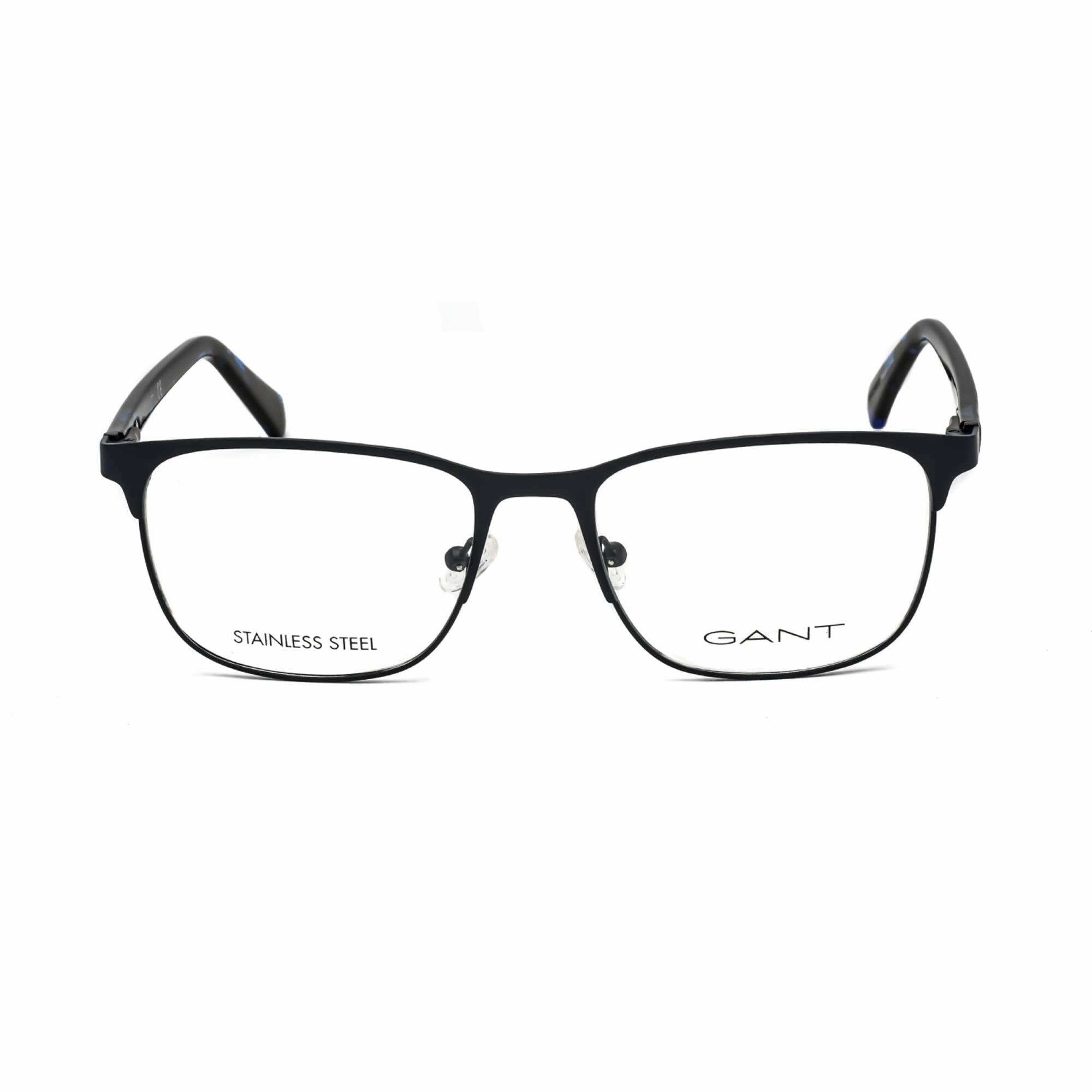 Gant Men's Eyeglasses - Matte Blue Metal Rectangular Full Rim Frame | GA3249 091
