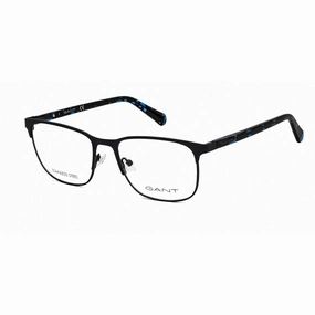 Gant Men's Eyeglasses - Matte Blue Metal Rectangular Full Rim Frame | GA3249 091