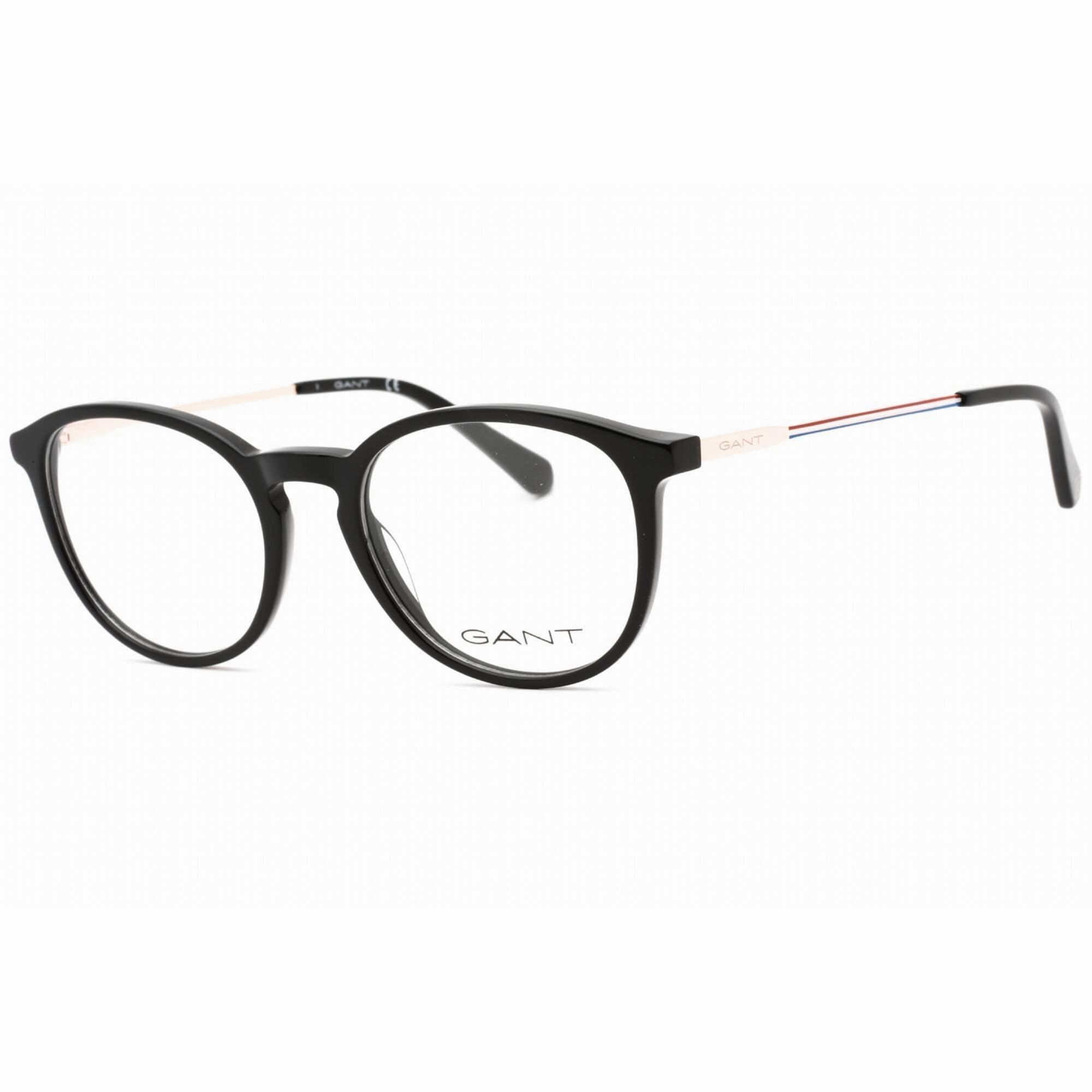 Gant Men's Eyeglasses - Shiny Black Plastic Full Rim Round Shape Frame | GA3259 001