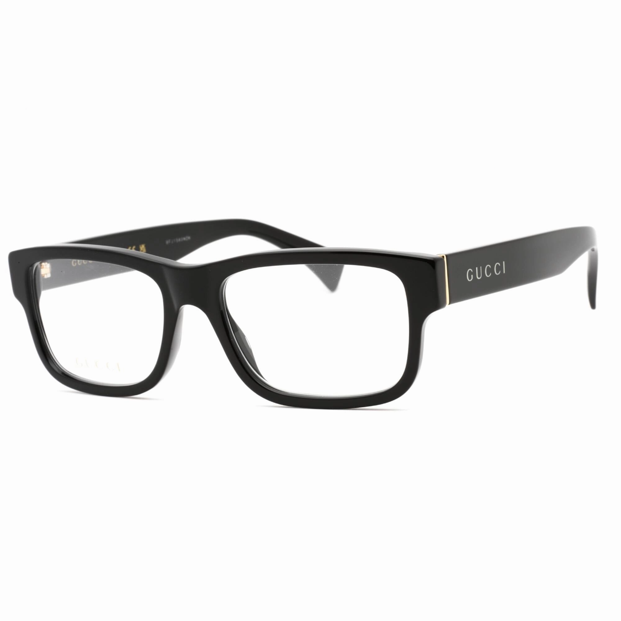 Gucci Men's Eyeglasses - Black Plastic Rectangular Shape Full Rim Frame | GG1141O 001
