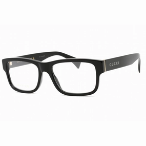 Gucci Men's Eyeglasses - Black Plastic Rectangular Shape Full Rim Frame | GG1141O 001