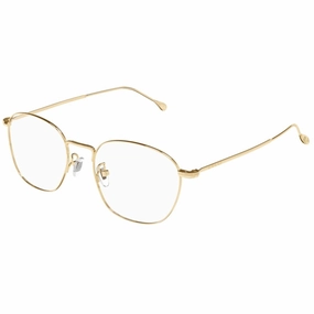 Gucci Men's Eyeglasses - Gold Metal Square Full Rim Frame Demo Lens | GG1186O 003