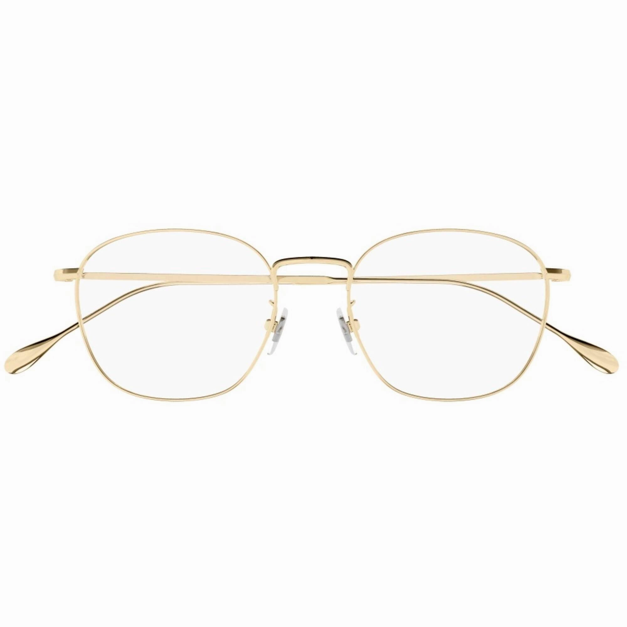 Gucci Men's Eyeglasses - Gold Metal Square Full Rim Frame Demo Lens | GG1186O 003