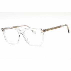 Gucci Men's Eyeglasses - Grey Plastic Square Full Rim Frame Clear Lens | GG0737O 016