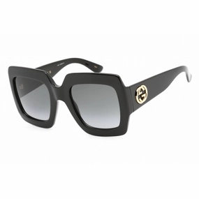 Gucci Men's Sunglasses - Black Plastic Square Full Rim Frame Grey Lens | GG0053SN 001