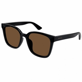 Gucci Men's Sunglasses - Grey Acetate Full Rim Square Frame Brown Lens | GG1346SK 005