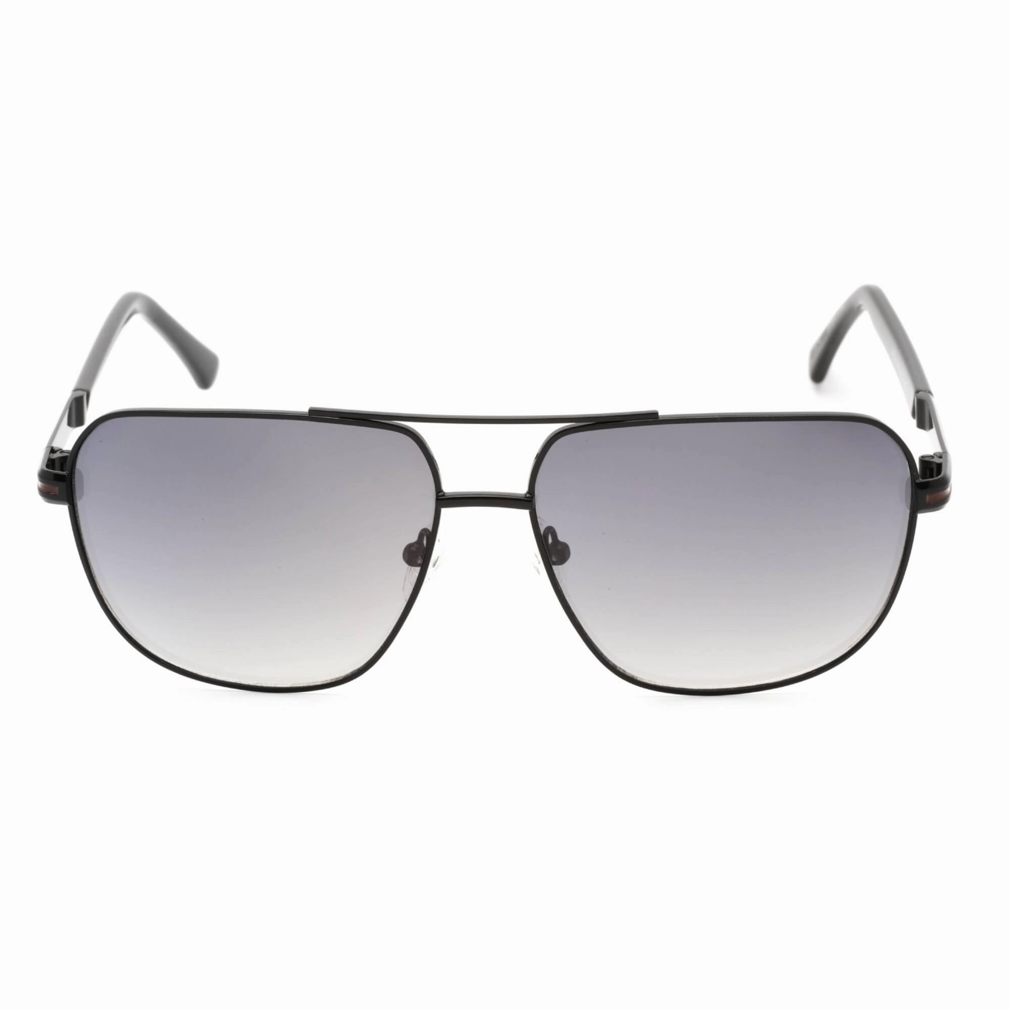 Guess Factory Men's Sunglasses - Shiny Black Frame Gradient Smoke Lens | GF0245 01B