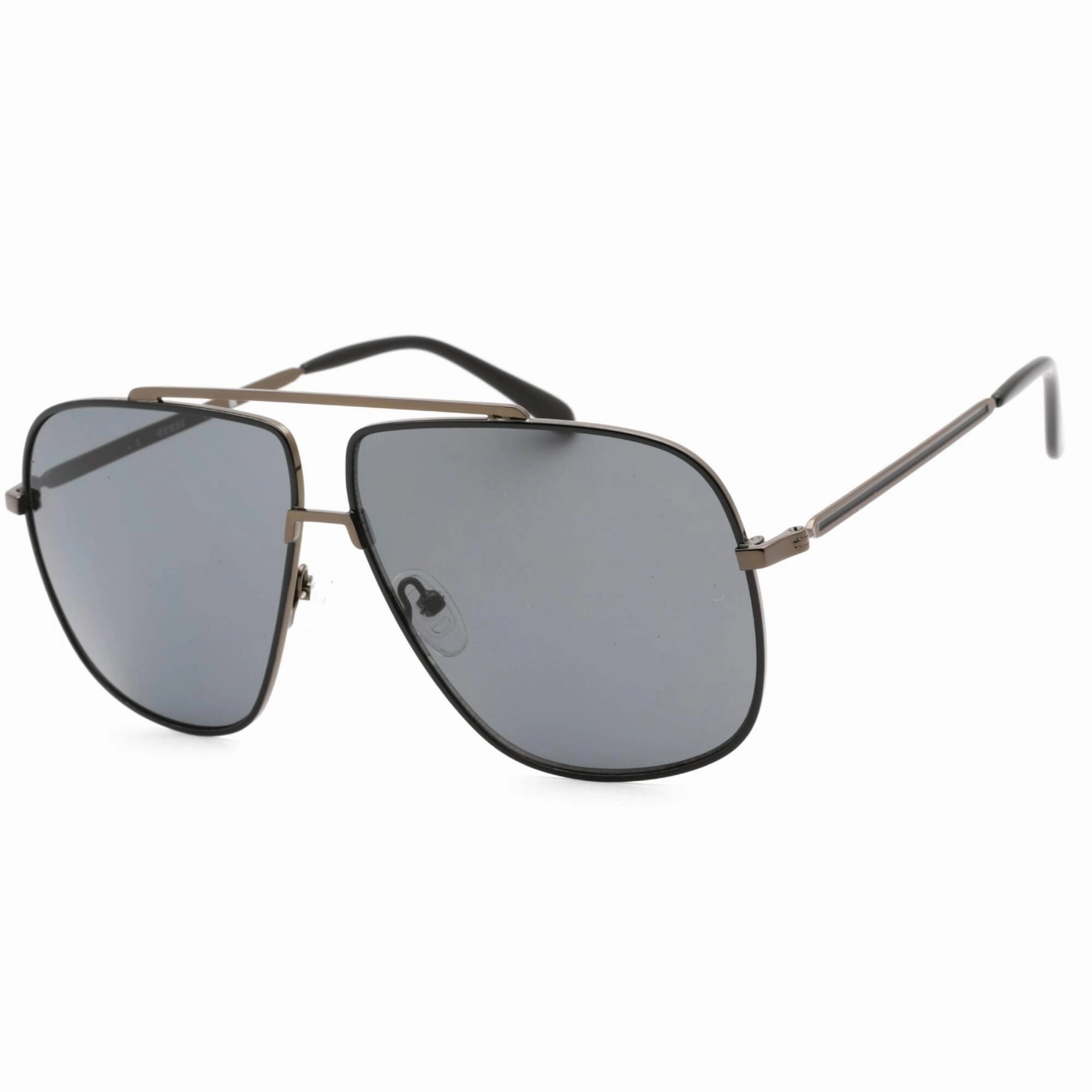 Guess Factory Men's Sunglasses - Shiny Gunmetal Metal Aviator Shape Frame | GF0239 08A