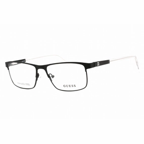 Guess Men's Eyeglasses - Full Rim Matte Black Plastic Rectangular Frame | GU1972 002