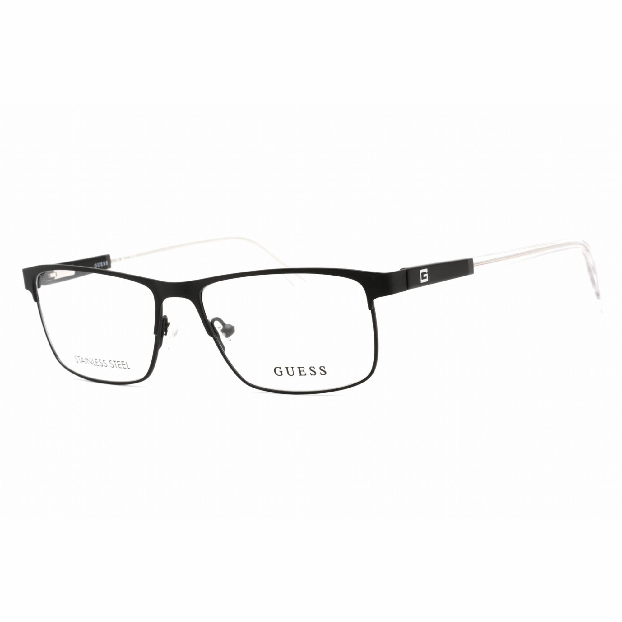 Guess Men's Eyeglasses - Full Rim Matte Black Plastic Rectangular Frame | GU1972 002