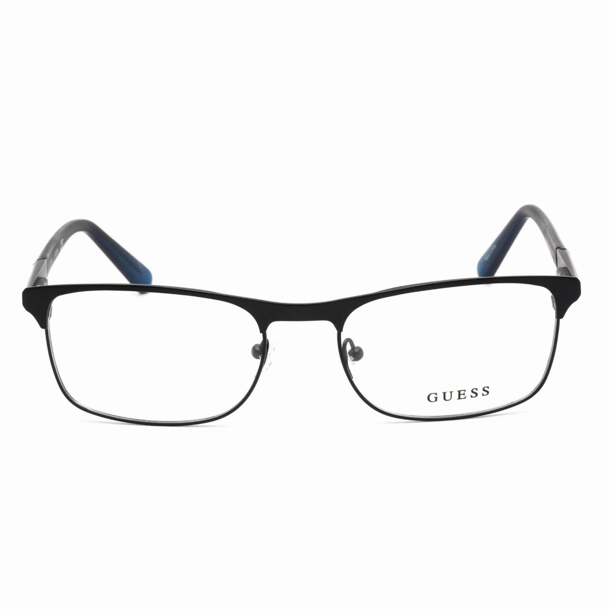 Guess Men's Eyeglasses - Full Rim Rectangular Shape Blue Metal Frame | GU1981 092