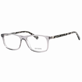 Guess Men's Eyeglasses - Grey/Other Plastic Rectangular Frame, 53 mm | GU50054 020