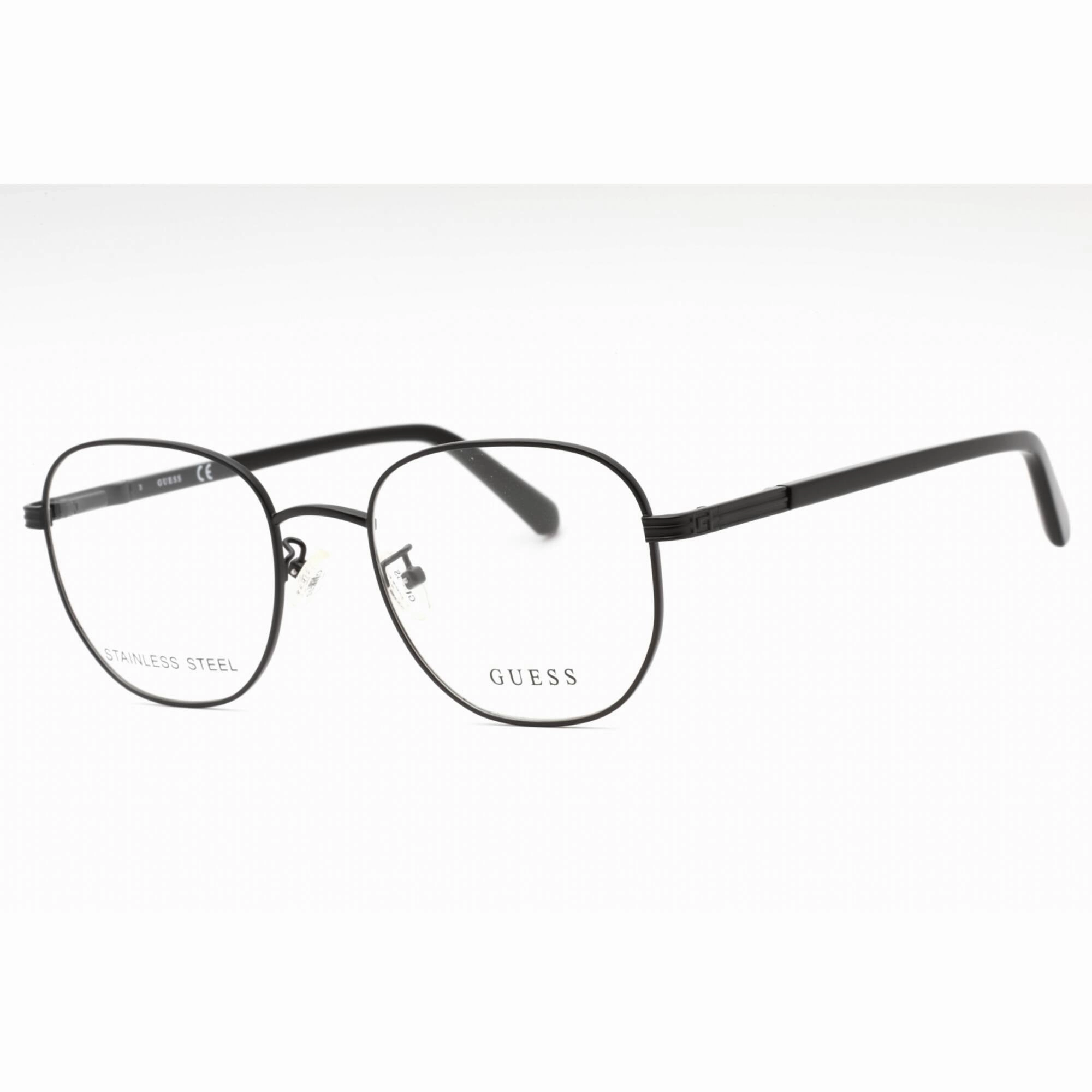 Guess Men's Eyeglasses - Matte Black Full Rim Frame Clear Demo Lens | GU50067-D 002