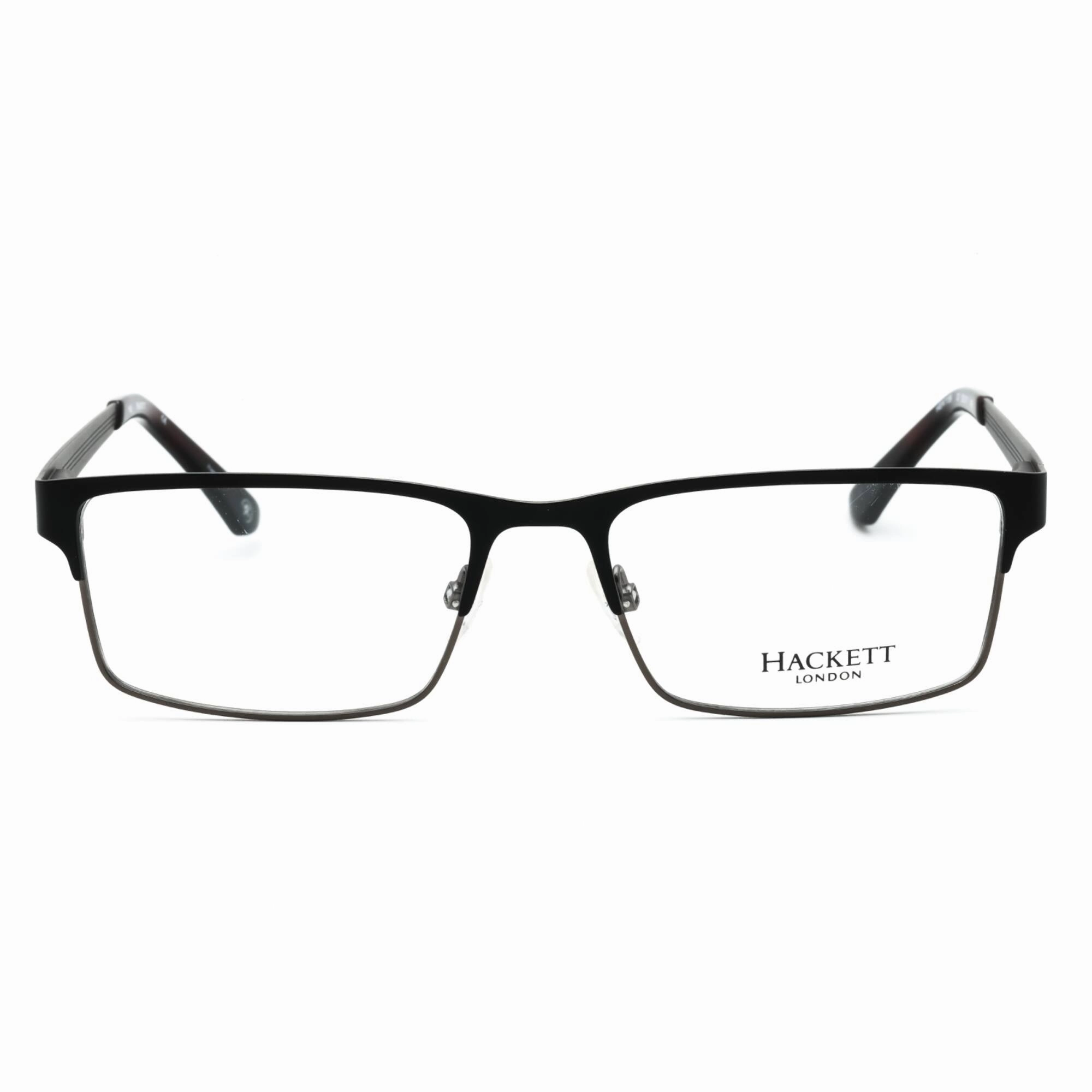 Hackett Men's Eyeglasses - Black Metal Full Rim Rectangular Shape Frame | HEK1159 02
