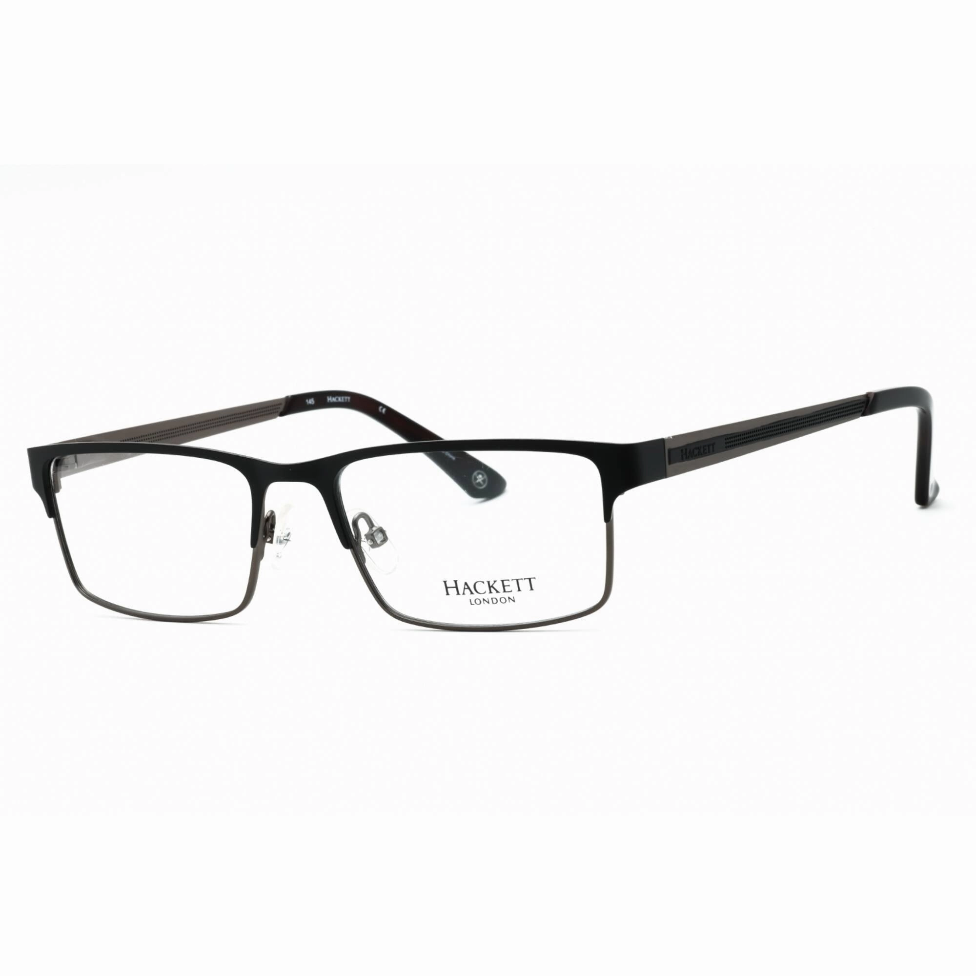 Hackett Men's Eyeglasses - Black Metal Full Rim Rectangular Shape Frame | HEK1159 02