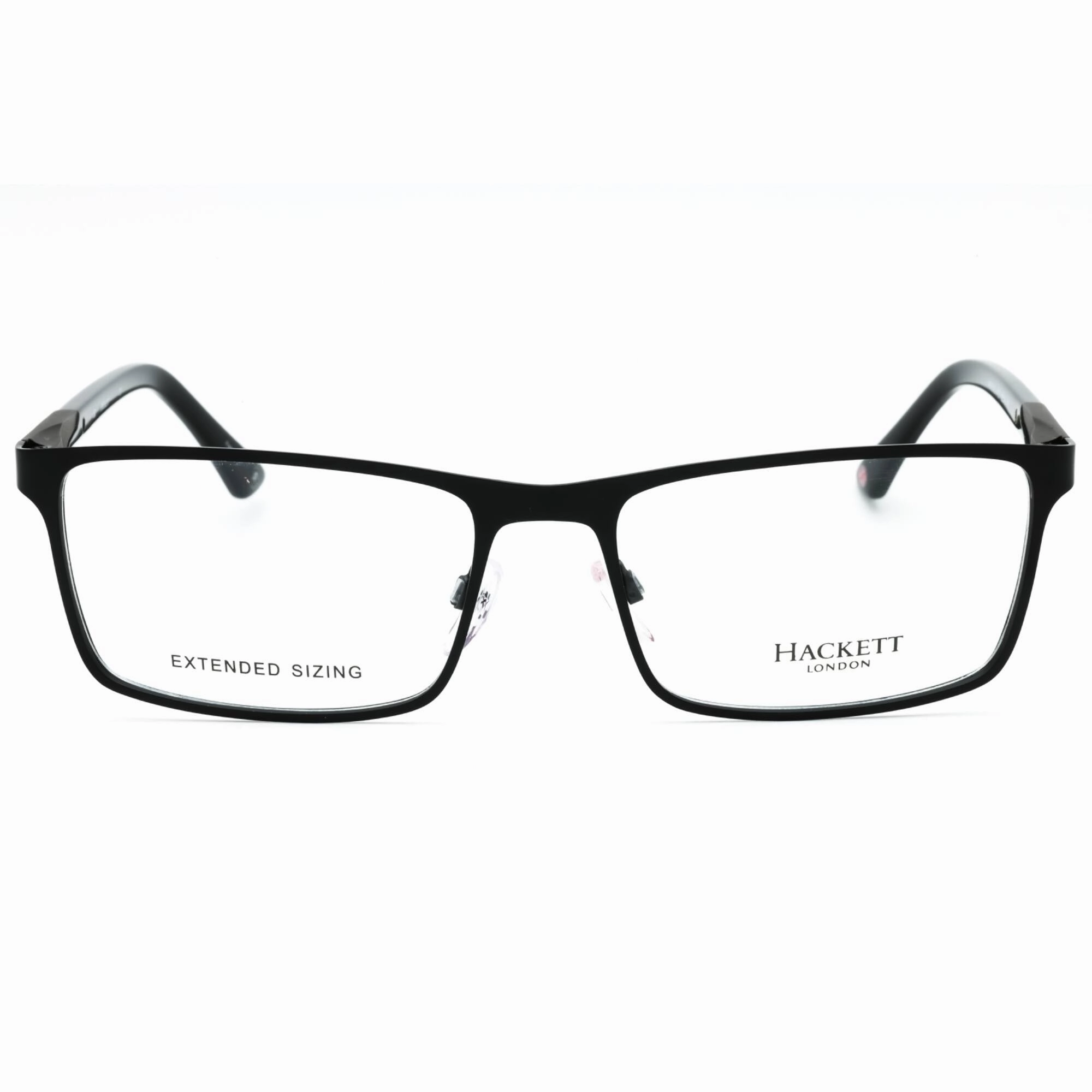 Hackett Men's Eyeglasses - Black Metal Full Rim Rectangular Shape Frame | HEK1213 02