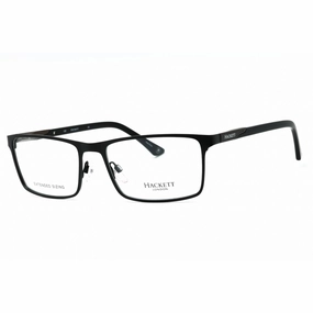 Hackett Men's Eyeglasses - Black Metal Full Rim Rectangular Shape Frame | HEK1213 02