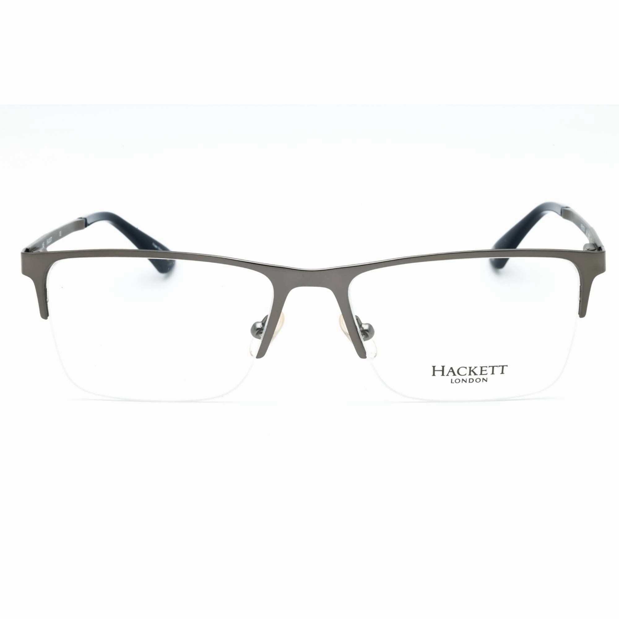 Hackett Men's Eyeglasses - Matte Gunmetal Half Rim Rectangular Frame | HEK1274 941
