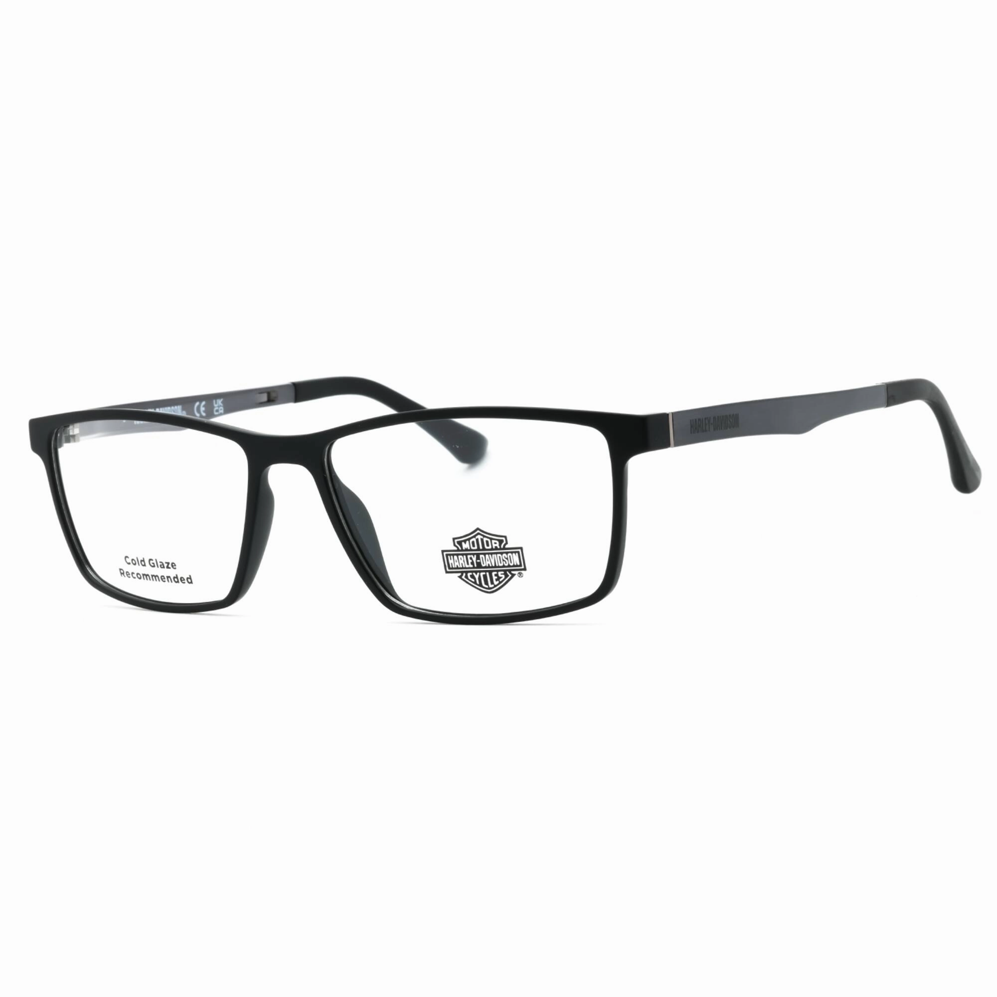 Harley Davidson Men's Eyeglasses - Matte Black Plastic Full Rim Frame | HD0794 002