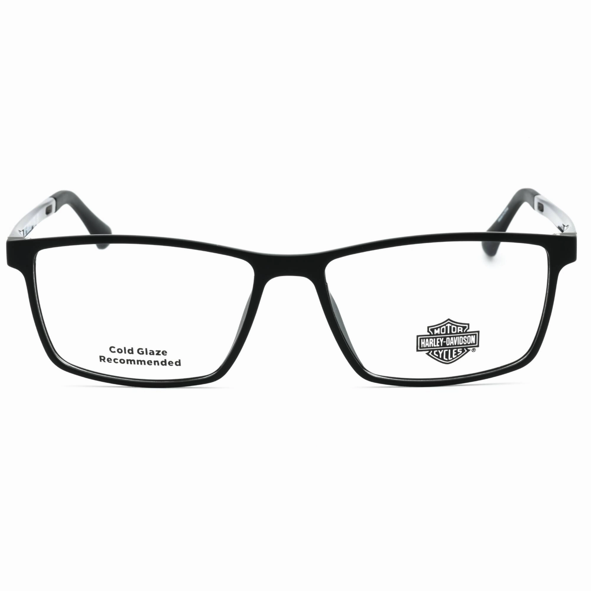 Harley Davidson Men's Eyeglasses - Matte Black Plastic Full Rim Frame | HD0794 002