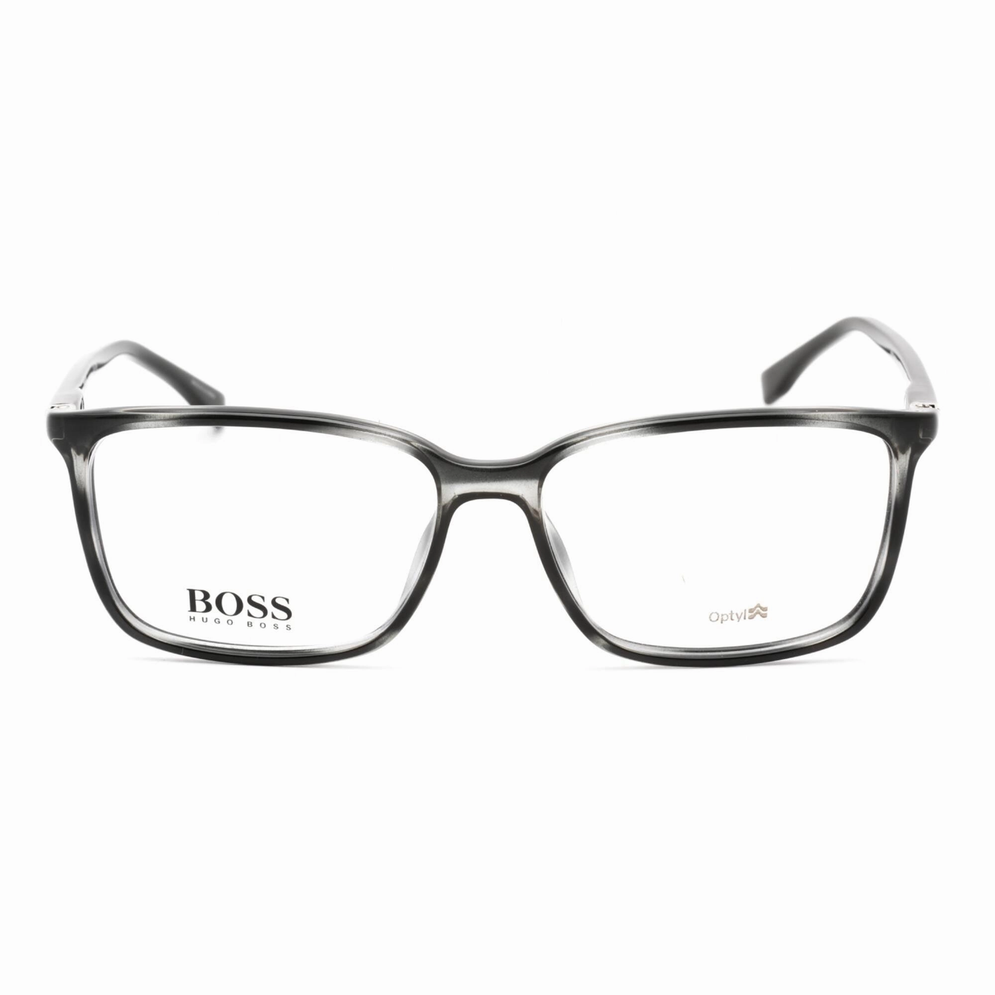 Hugo Boss Men's Eyeglasses - Full Rim Grey Horn Optyl Rectangular | 0679/N 02W8 00