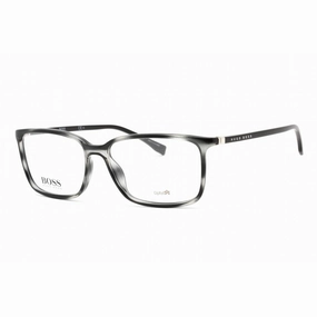 Hugo Boss Men's Eyeglasses - Full Rim Grey Horn Optyl Rectangular | 0679/N 02W8 00