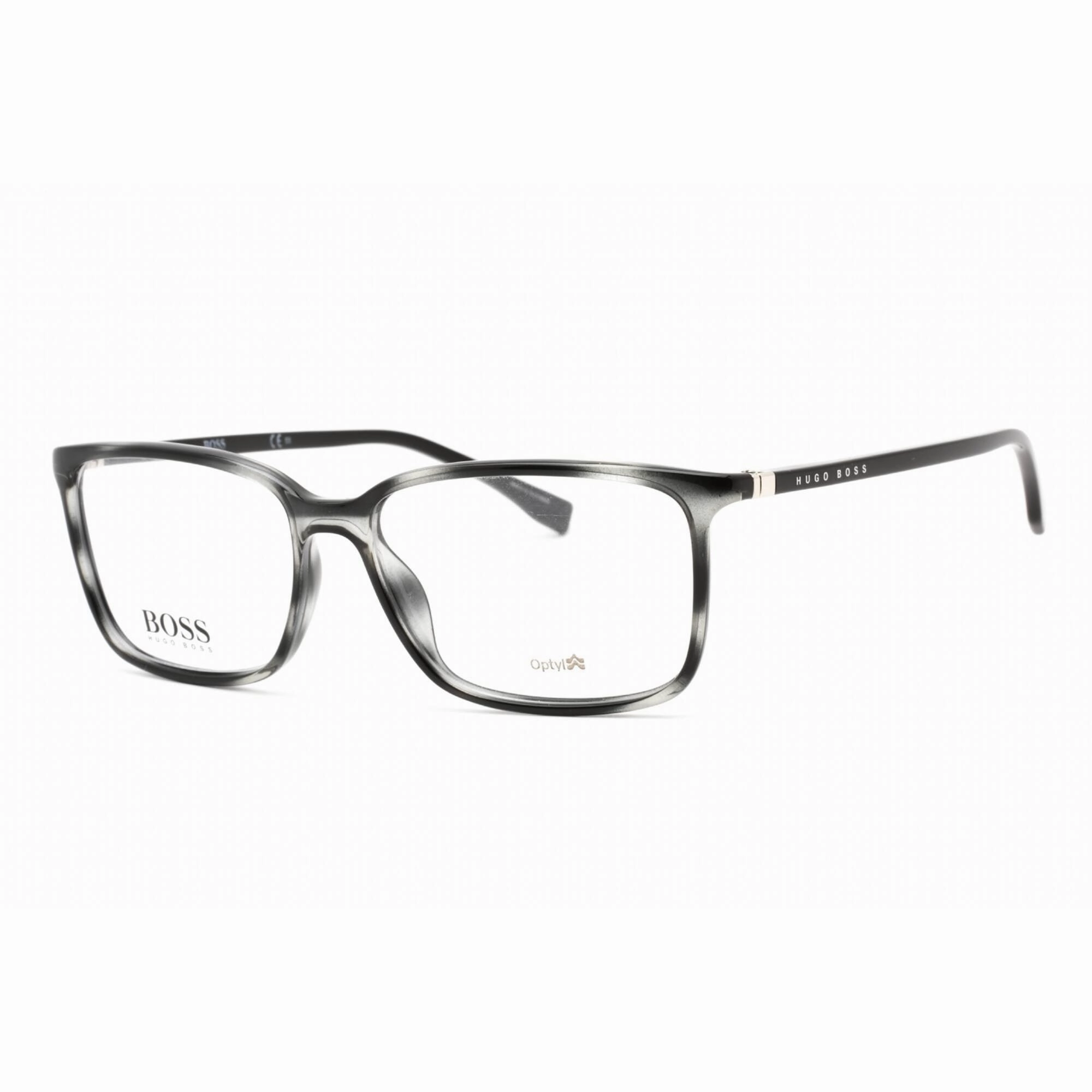 Hugo Boss Men's Eyeglasses - Full Rim Grey Horn Optyl Rectangular | 0679/N 02W8 00