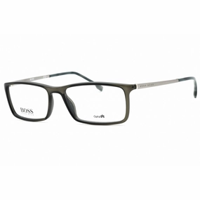 Hugo Boss Men's Eyeglasses - Grey Plastic Full Rim Rectangular | BOSS 1184 0KB7 00