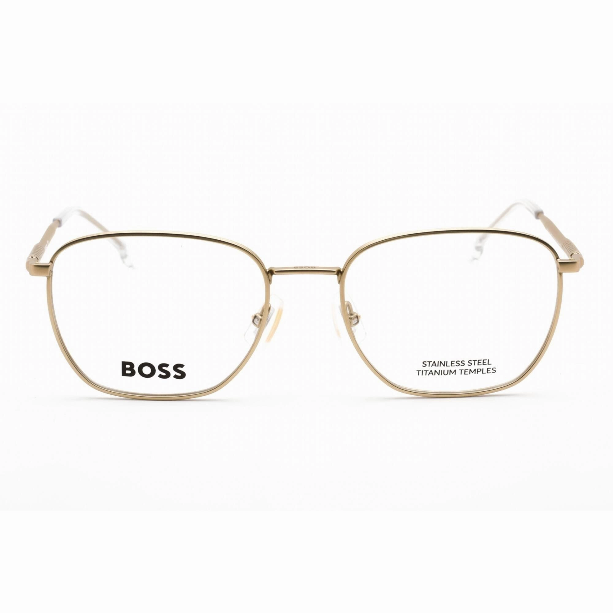 Hugo Boss Men's Eyeglasses - Matte Gold Metal Rectangular Frame | BOSS 1415 0AOZ 00