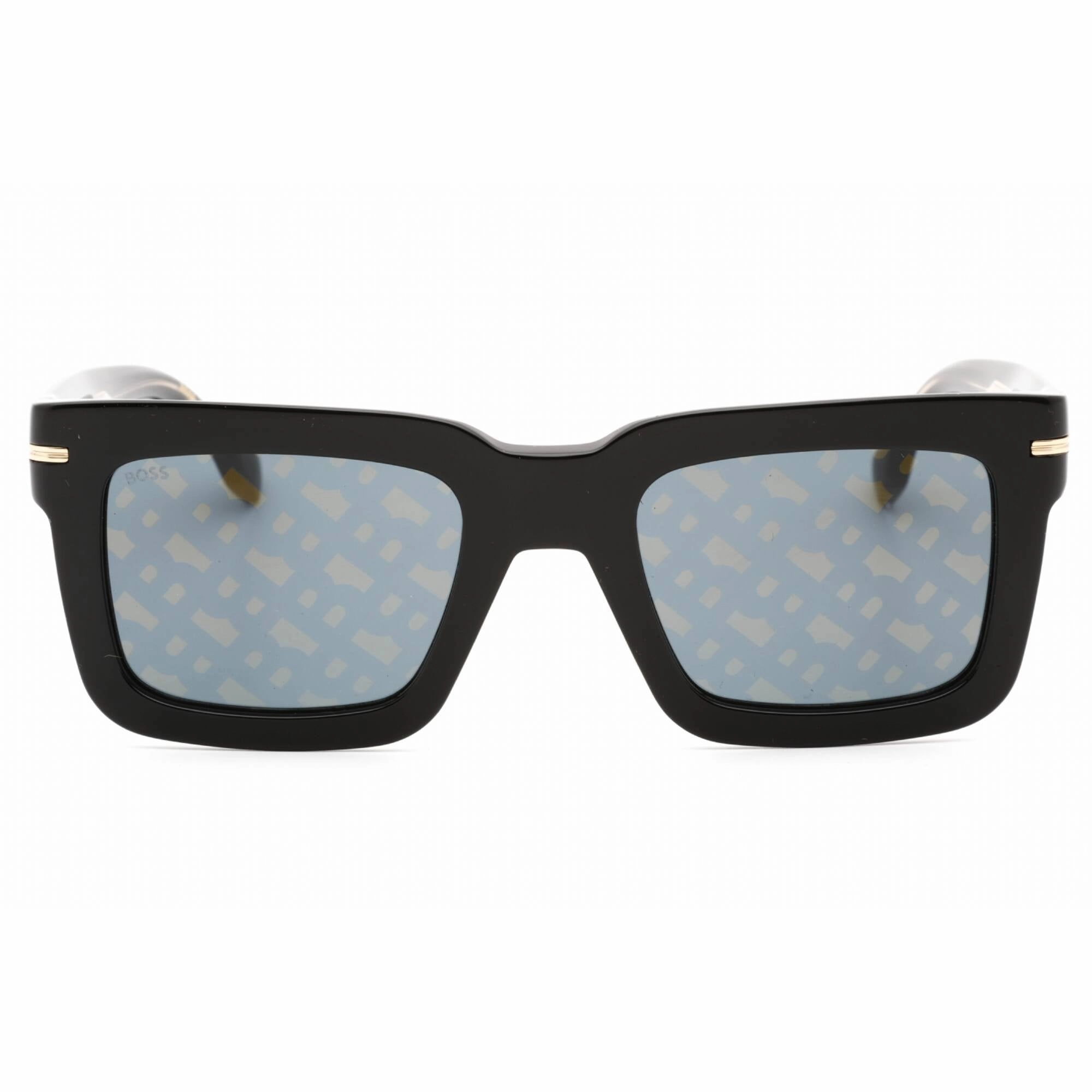 Hugo Boss Men's Sunglasses - Black Plastic Square Full Rim Frame | BOSS 1501/S 0807 7Y