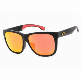 Hugo Boss Men's Sunglasses - Black Yellow Plastic Rectangular | BOSS 1453/F/S 0PGC