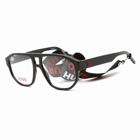 Hugo Men's Eyeglasses - Clear Lens Black Acetate Square Shape Frame | HG 1221 0807 00